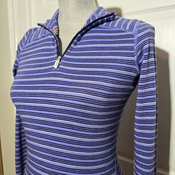 SMARTWOOL striped quarter zip - Picture 2 of 6